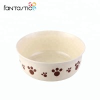 2.5L Non-slip Large Melamine Dog Food Bowl with paw print