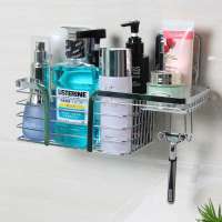 stainless steel bathroom metal shampoo holder shower bottle shampoo rack for showers